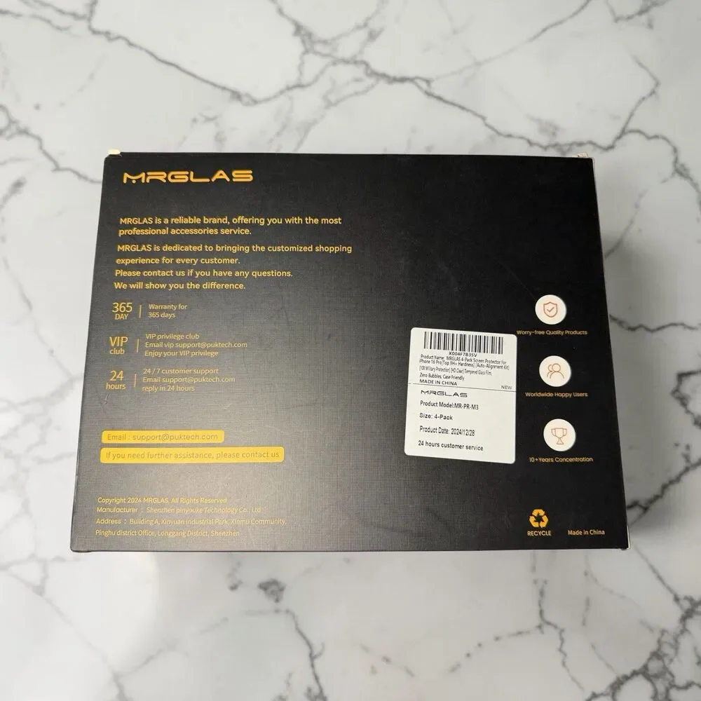 MRGLAS Screen Protectors for iPhone 16 Pro Auto Alignment Kit X3‎